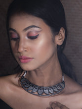 Load image into Gallery viewer, Exclusive Bidri Craft Choker With Pure Silver Inlay - Paisley