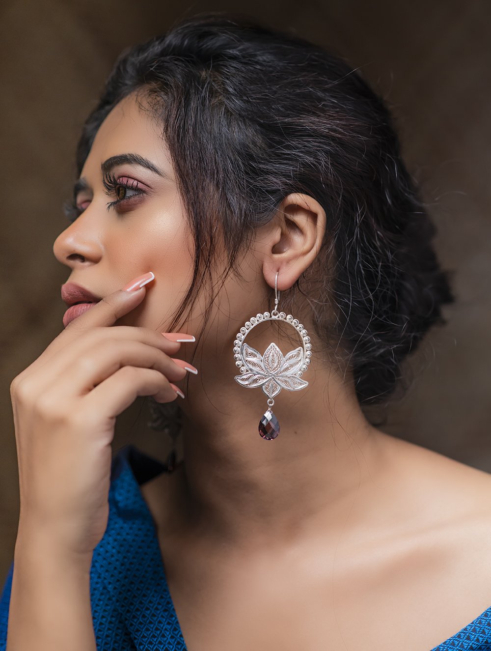 Poppy Dots Design - Sterling Silver Oxidised floral filigree earrings |  Facebook