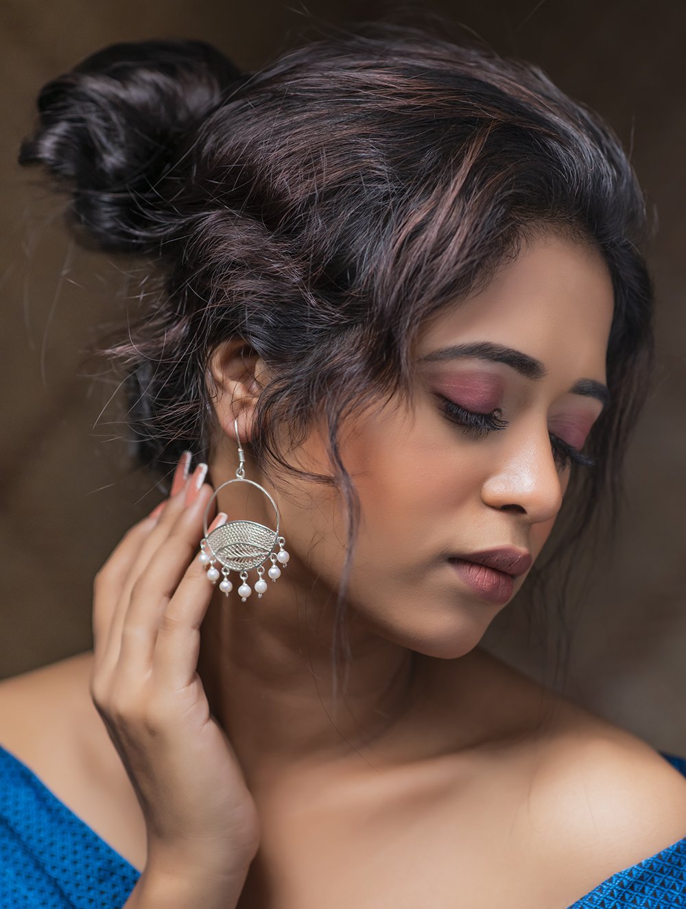 FLYOW Filigree Dangle Drop Earrings Sterling Silver India | Ubuy