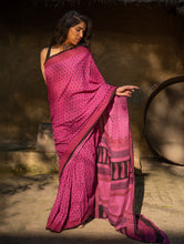 Load image into Gallery viewer, Exclusive Bagh Hand Block Printed Cotton Saree - Flora