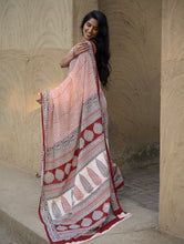 Load image into Gallery viewer, Exclusive Bagh Hand Block Printed Cotton Saree - Geometrics