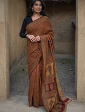 Load image into Gallery viewer, Exclusive Bagh Hand Block Printed Cotton Saree - Intricate Paisleys