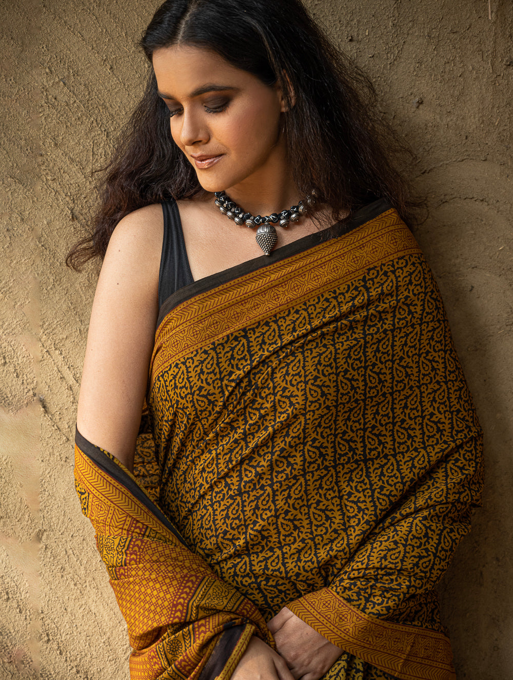 Load image into Gallery viewer, Exclusive Bagh Hand Block Printed Cotton Saree - Paisley Jaal