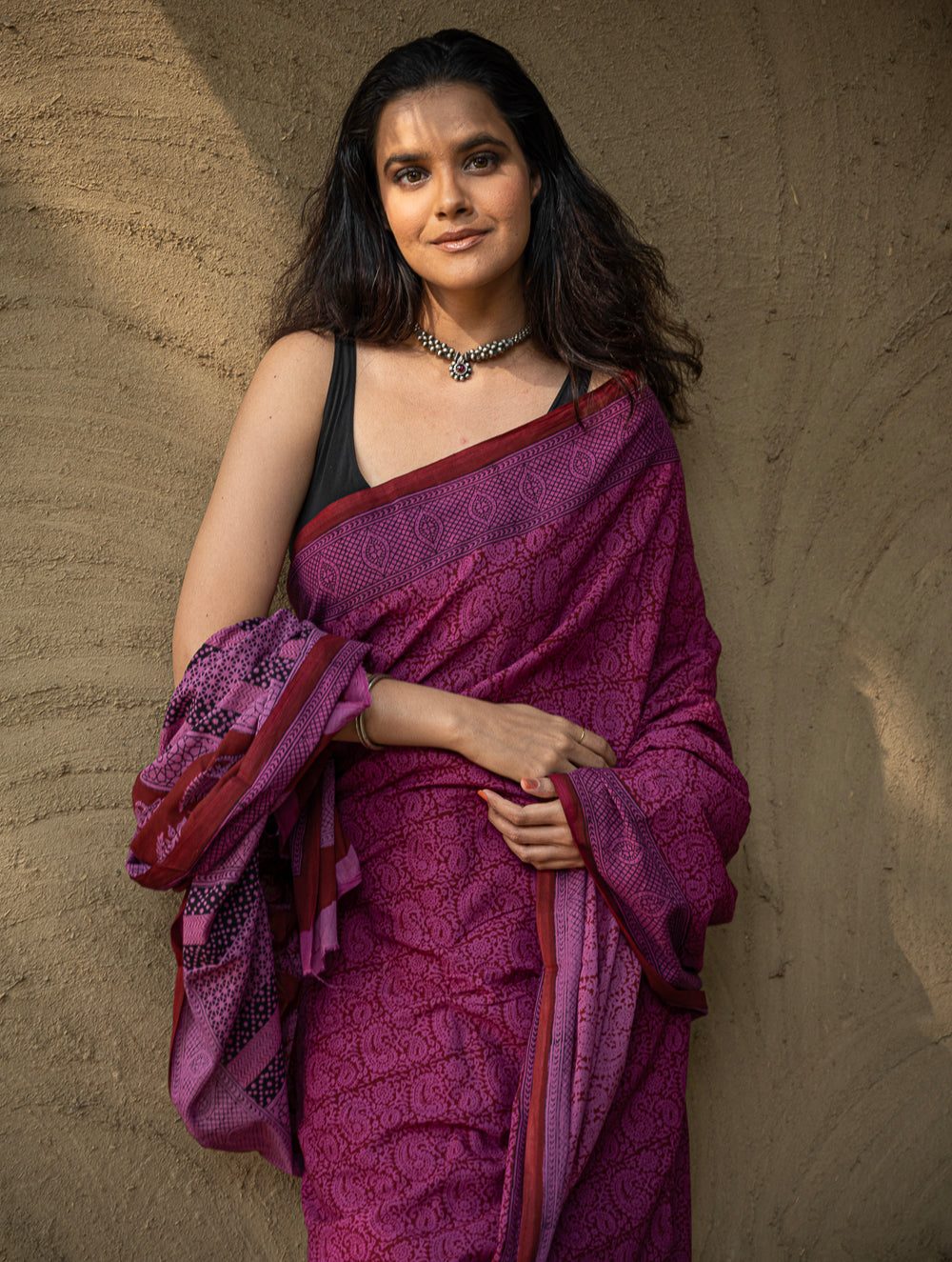 Load image into Gallery viewer, Exclusive Bagh Hand Block Printed Cotton Saree - Paisley Medley