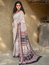 Load image into Gallery viewer, Exclusive Bagh Hand Block Printed Cotton Saree -  Florets