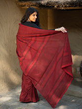 Load image into Gallery viewer, Exclusive Bagh Hand Block Printed Cotton Saree -  Red Paan
