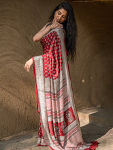 Load image into Gallery viewer, Exclusive Bagh Hand Block Printed Modal Silk Saree - Flora