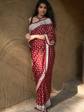 Load image into Gallery viewer, Exclusive Bagh Hand Block Printed Modal Silk Saree - Flora