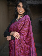 Load image into Gallery viewer, Exclusive Bagh Hand Block Printed Modal Silk Saree - Paisley Mesh
