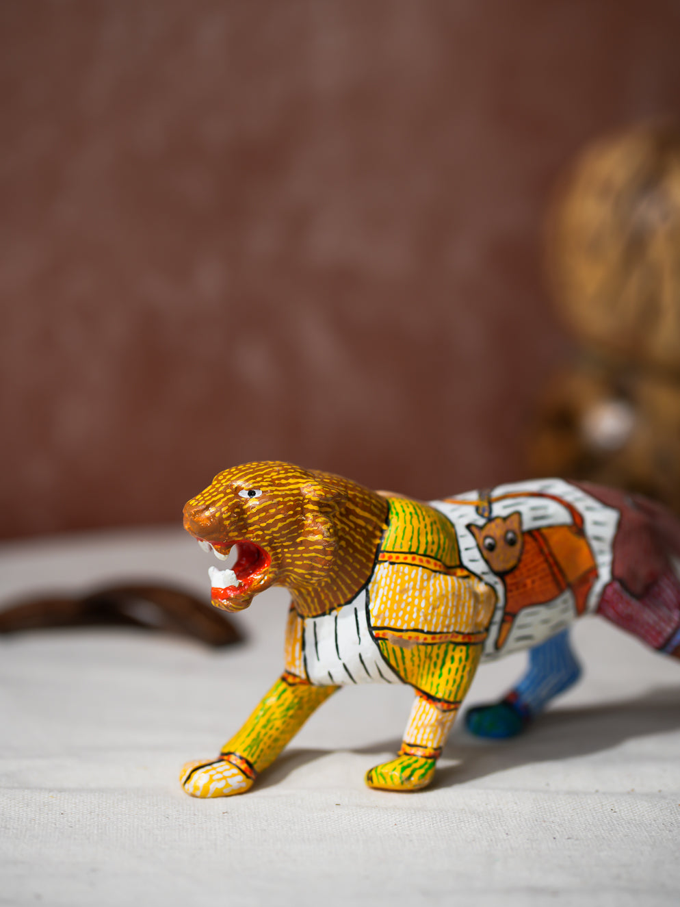 Load image into Gallery viewer, Exclusive Gond Art Tiger Curio- The Jungle