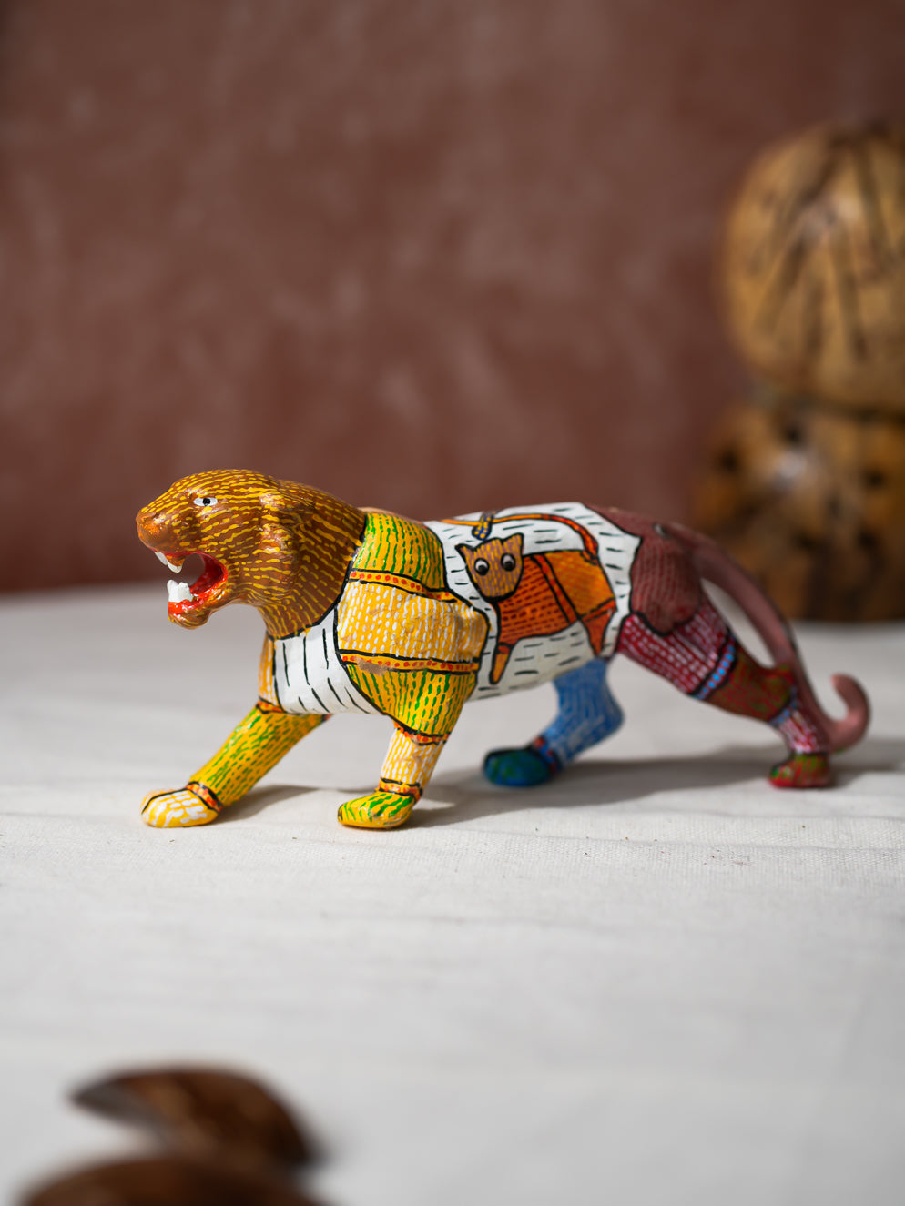 Load image into Gallery viewer, Exclusive Gond Art Tiger Curio- The Jungle