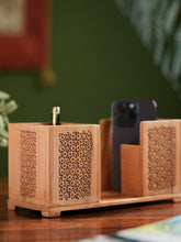 Load image into Gallery viewer, Exclusive Jaali Wood Craft Desk Caddy 