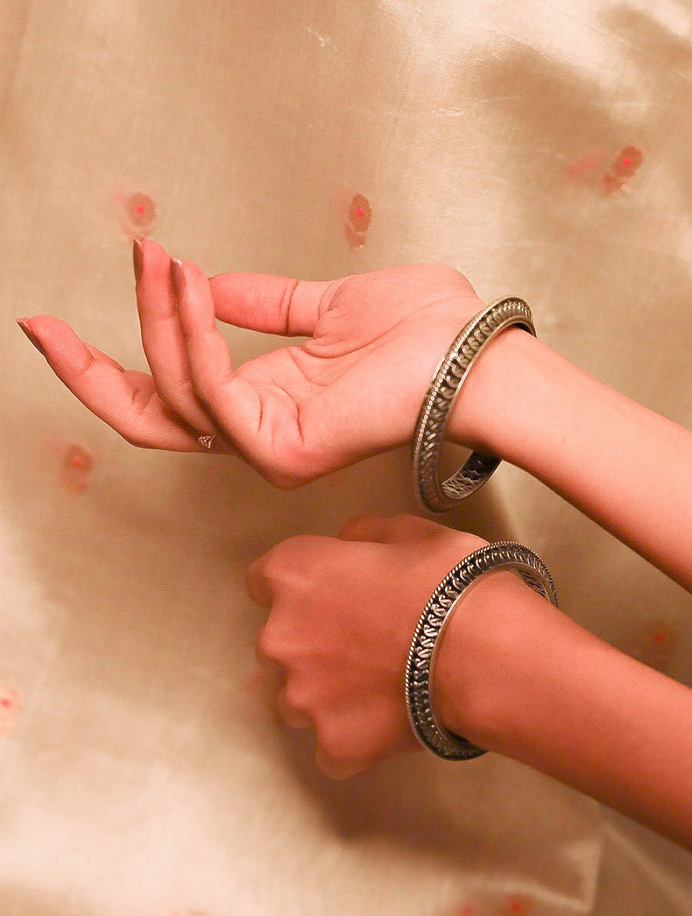 Exclusive Pure Silver Traditional Maharashtrian Kangans - Koyari Tode