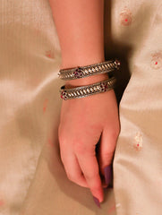 Exclusive Pure Silver Traditional Maharashtrian Kangans