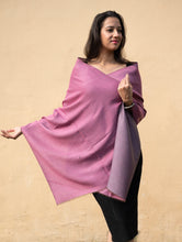 Load image into Gallery viewer, Exclusive Reversible Soft Kashmiri Wool Stole - Lavender &amp; Rose Pink