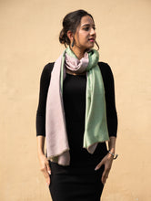 Load image into Gallery viewer, Exclusive Reversible Soft Kashmiri Wool Stole - Mauve &amp; Sea Green