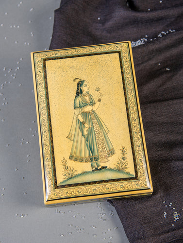 Exclusive, Fine Kashmiri Art Papier-Mache Utility Box