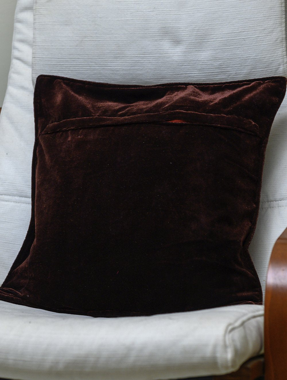 Load image into Gallery viewer, Exquisite Resham Zardozi Hand Embroidered Velvet Cushion Cover - Bud (Piece)