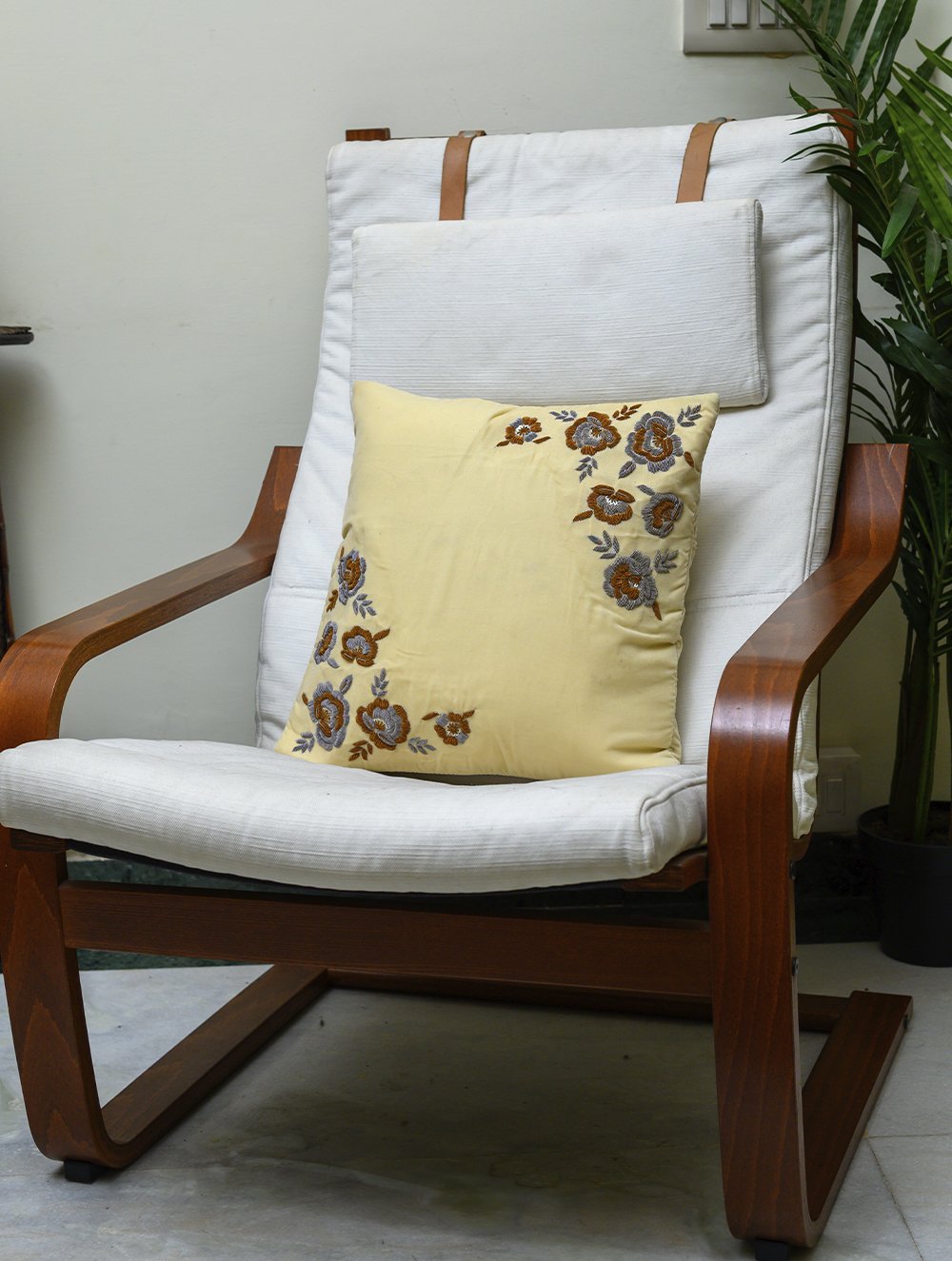 Load image into Gallery viewer, Exquisite Resham Zardozi Hand Embroidered Velvet Cushion Cover - Floret (Piece)