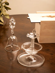 Fine Crystal Glass Bell + Samay Diya (Set of 2)