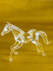 Fine Crystal Glass Curio - Horse