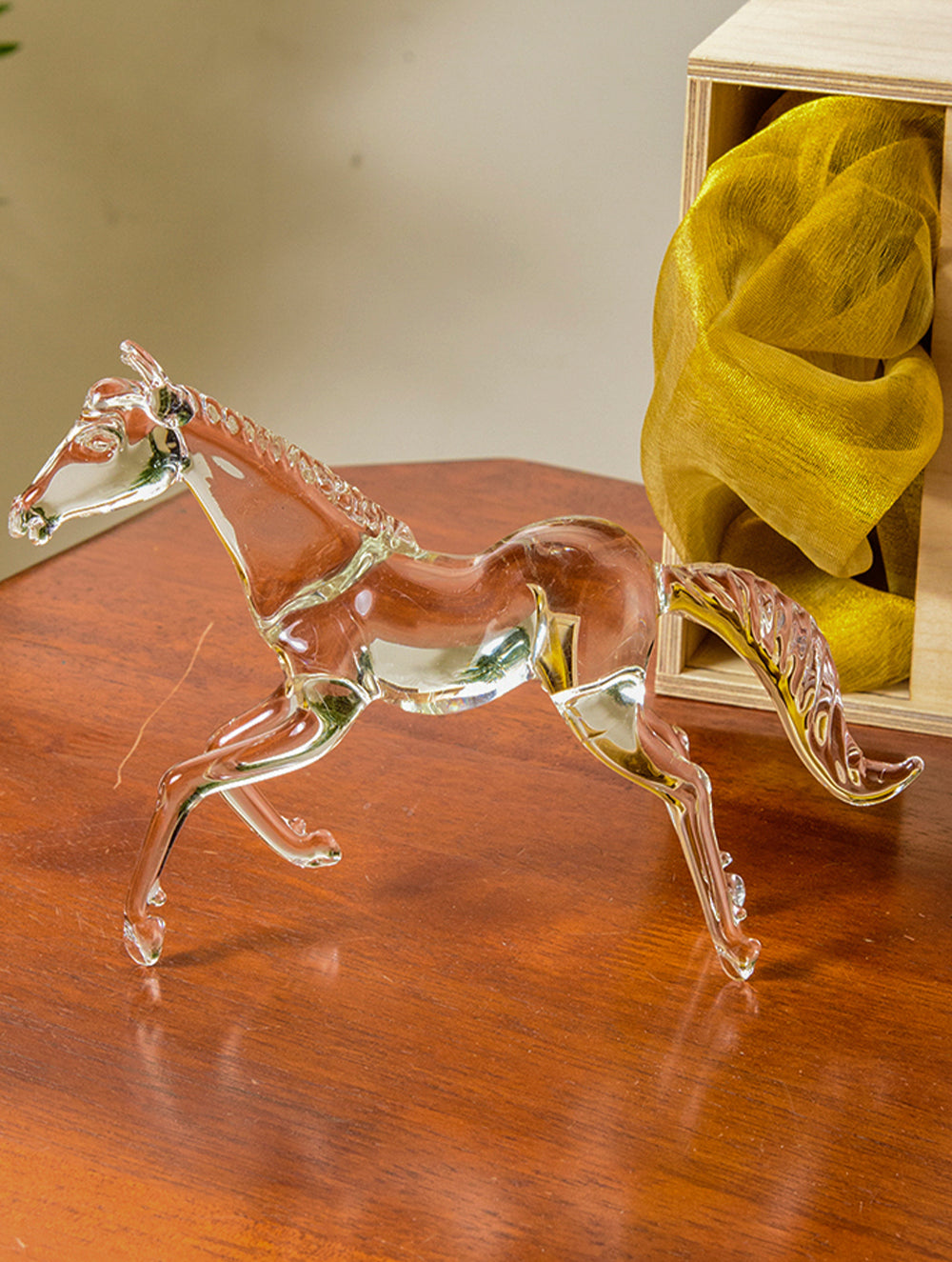 Fine Crystal Glass Curio - Horse