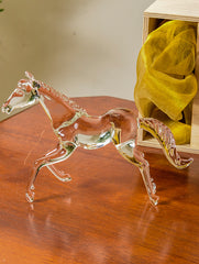 Fine Crystal Glass Curio - Horse