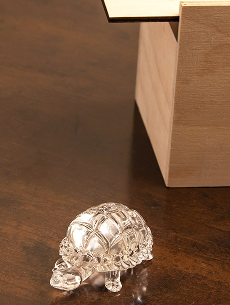 Fine Crystal Glass Curio - Tortoise