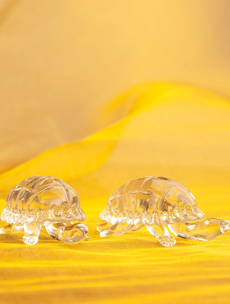Fine Crystal Glass Curios - Tortoise (Set of 2)