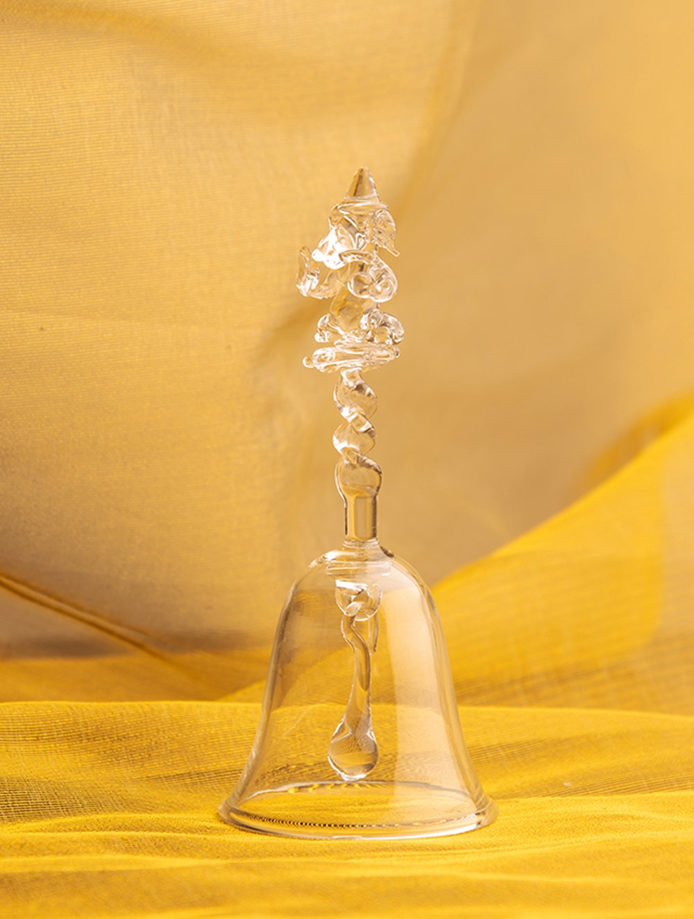 Load image into Gallery viewer, Fine Crystal Glass Ganesha Bell