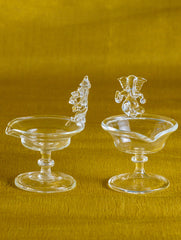 Fine Crystal Glass Ganesha Diyas (Set of 2) (Small)