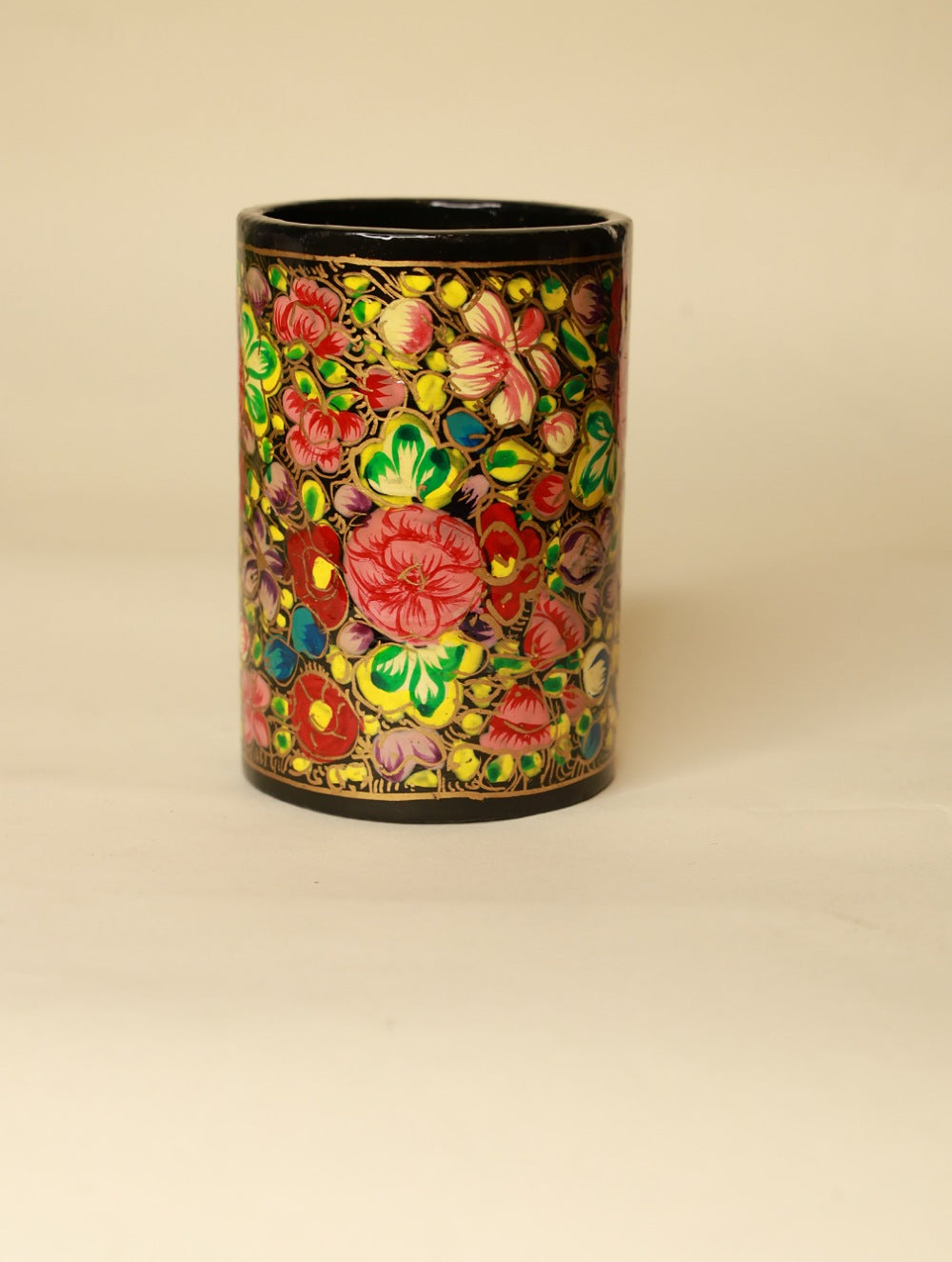 Load image into Gallery viewer, Fine Kashmiri Art Pen Stands (Set of 2) - Florals