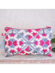 Grey and Pink Long Pouch