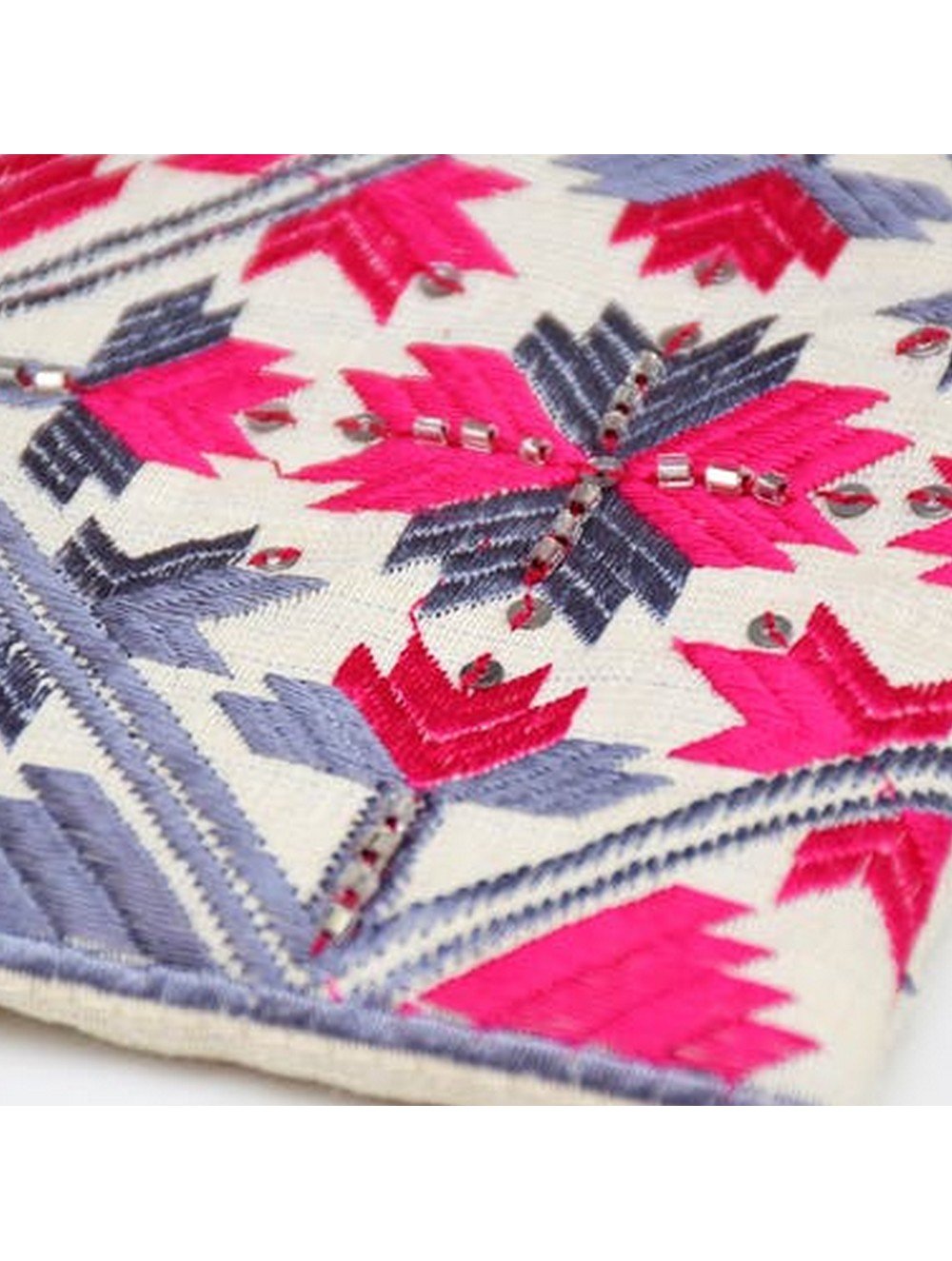 Grey and Pink Long Pouch