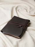 Hand Crafted Leather Sling Tie Diary - Black