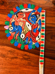 Hand Painted Fan - Musicians (Set of 2)