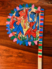 Hand Painted Fan - Musicians (Set of 2)