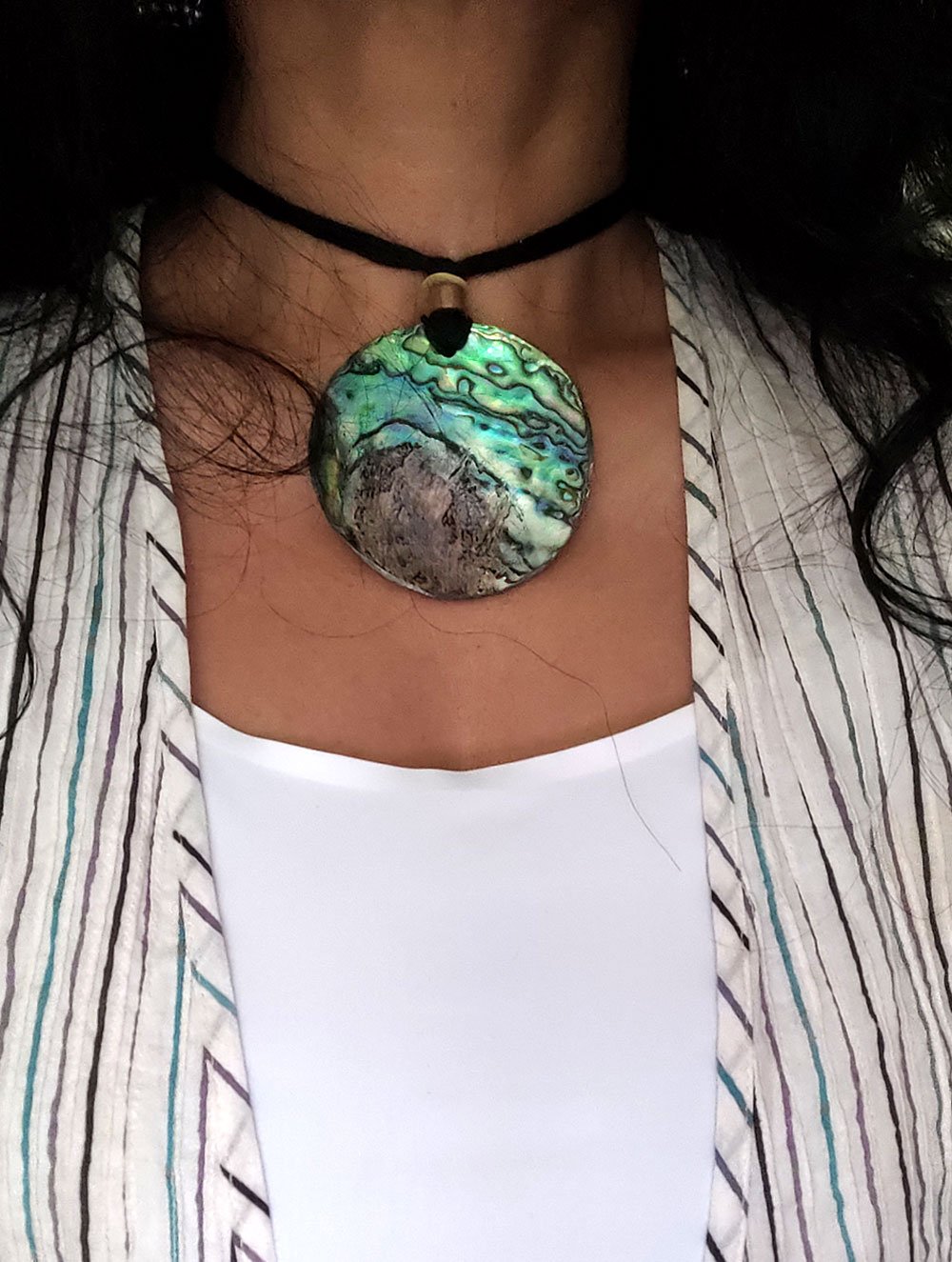 Wild Pearle Abalone Shell Necklace – Michelle's Jewelry Studio