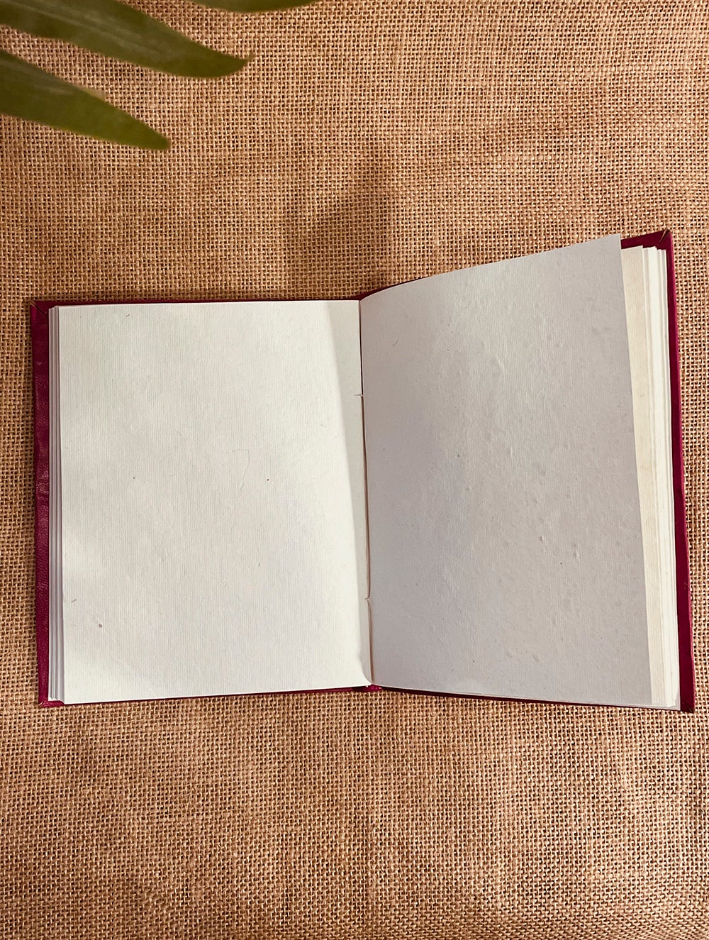 Load image into Gallery viewer, Handcrafted Cutwork Leather Diary - Magenta (Handmade Paper)