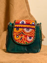 Load image into Gallery viewer, Handcrafted Jawaja Leather Bag with Hand Embroidered Patch