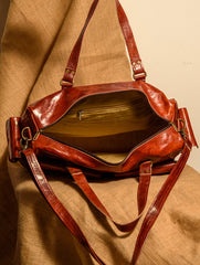 Handcrafted Jawaja Leather Tote / Laptop / Utility Bag with Hand Stitch Detail