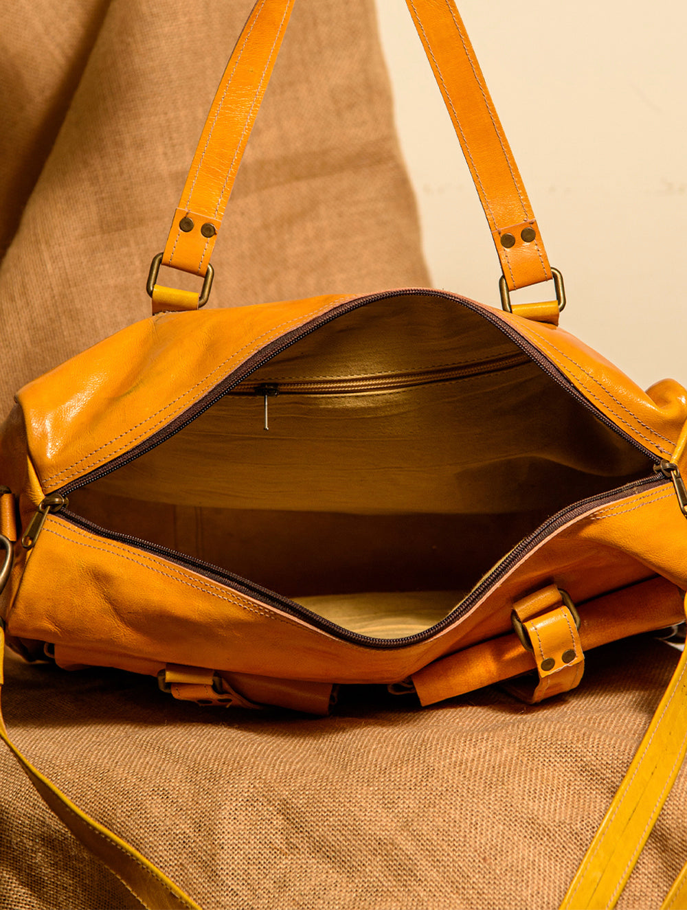 Load image into Gallery viewer, Handcrafted Jawaja Leather Tote / Laptop / Utility Bag with Patchwork