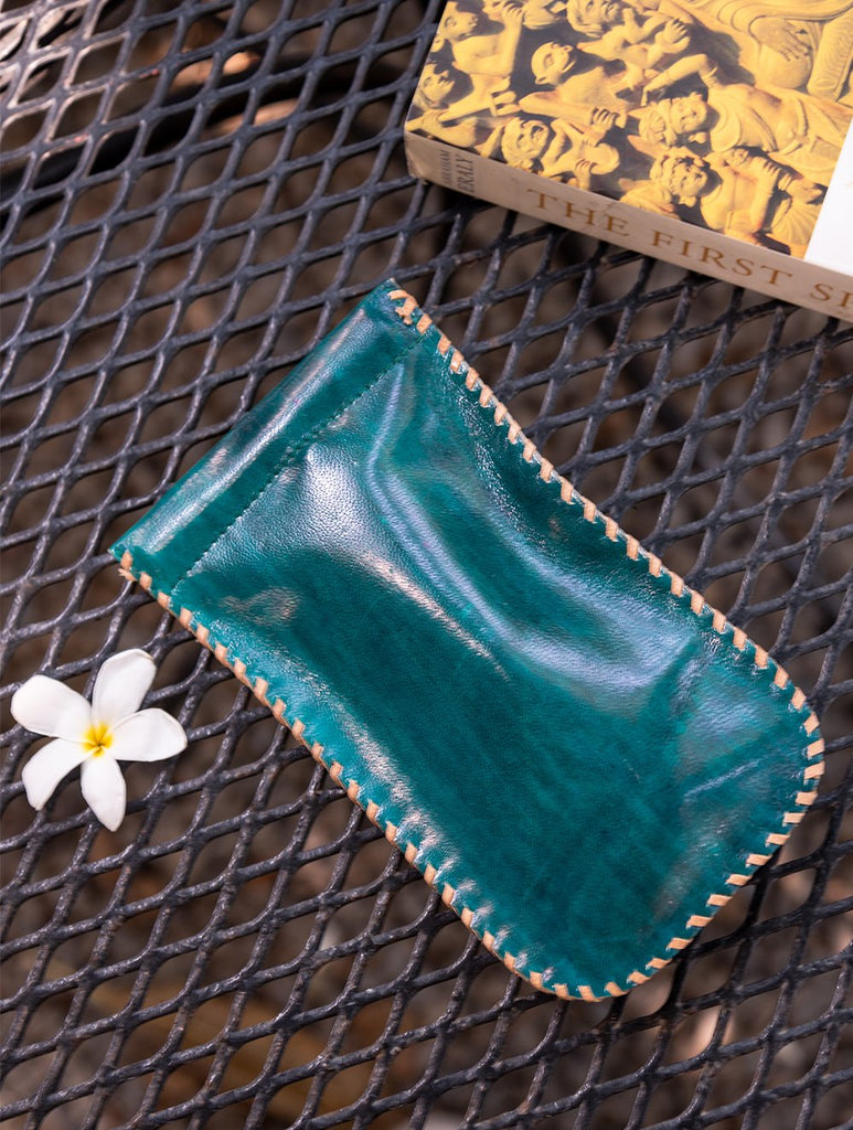 Handcrafted Leather Spectacle Case With Hand Stitch Detail