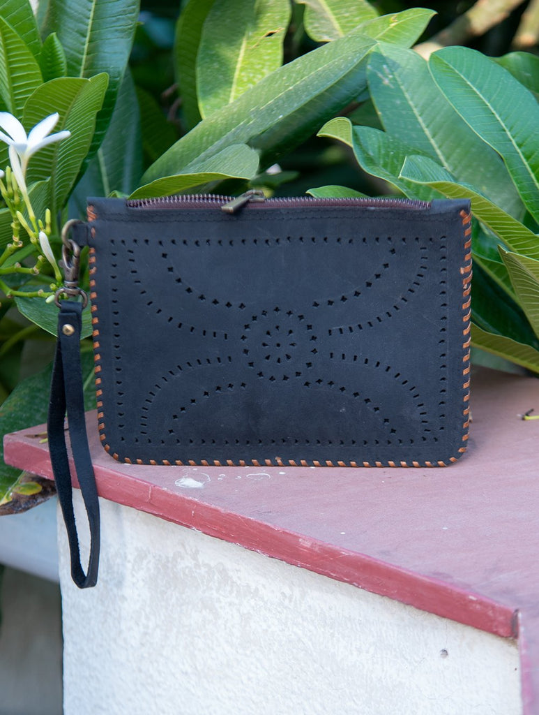 Handcrafted Leather Tote Bag with Hand Stitch Detail
