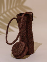Load image into Gallery viewer, Handcrafted Sabai Grass Bottle Bag - Earthy Brown