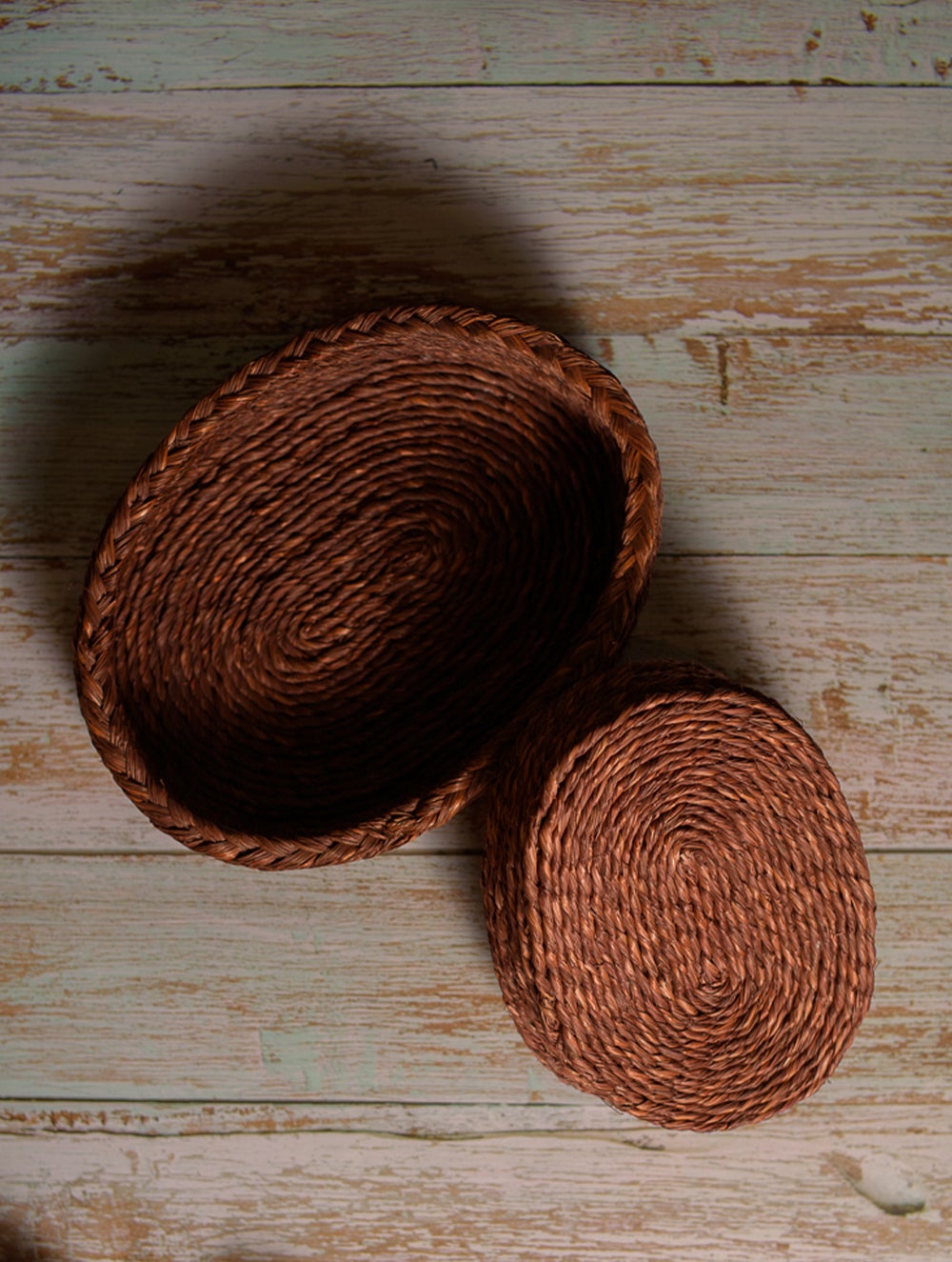 Handcrafted Sabai Grass Multi-Utility Basket - Oval (Set of 2)