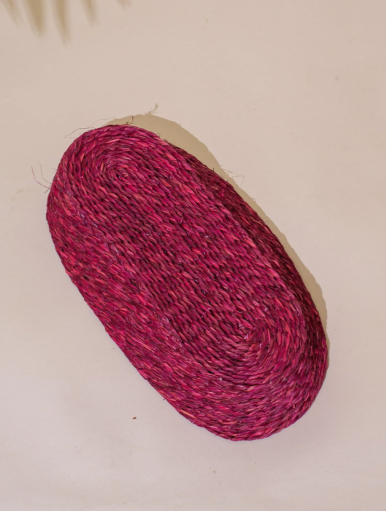 Handcrafted Sabai Grass Multi-Utility Basket - Warm Pink