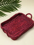 Handcrafted Sabai Grass Multi-Utility Tray - Warm Pink (Piece)