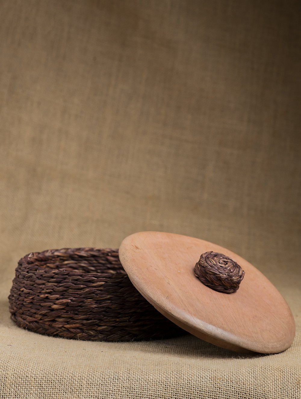 Handcrafted Sabai Grass Roti / Utility Basket - Brown (Piece)