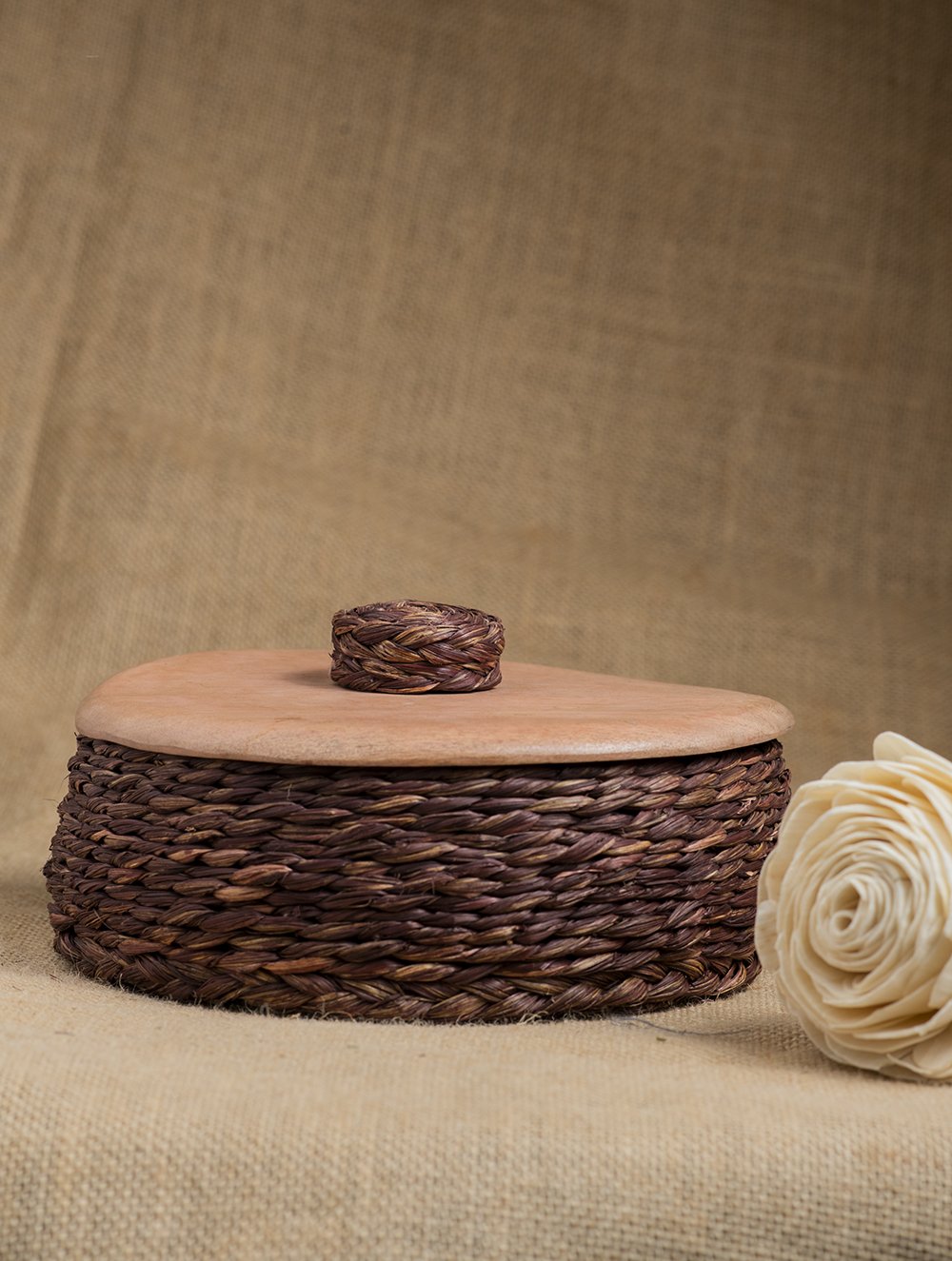 Handcrafted Sabai Grass Roti / Utility Basket - Brown (Piece)